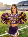 Custom Cheer Stick Sign With Pom Poms Game Day Signs Sport Mom Sign